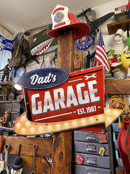 楽天市場】お父さんのガレージ ロードサイン U.S.ヘヴィースチール  