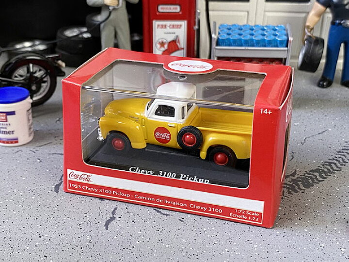 楽天市場 コカ コーラ 1953年シボレー3100ピックアップのミニカー 1 72スケール イエロー アメリカ雑貨通販キャンディタワー