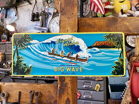 コナビール　ビッグウェーブ　ゴールデンエール　エンボスティンサイン　看板　アメリカン雑貨　アメリカ雑貨　ハワイアン雑貨　ハワイ雑貨　ハワイグッズ　ハワイアングッズ　おしゃれ　ショップインテリア