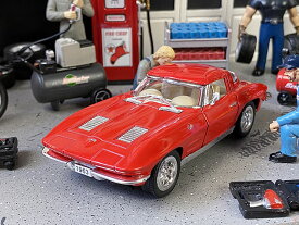 1963年　シボレー　コルベット　スティングレー　ダイキャストミニカー　1/32スケール　（レッド）　　アメリカン雑貨　アメリカ雑貨　モデルカー　ジオラマ　グッズ