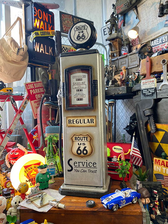 楽天市場】ルート66 ガスポンプ型キャビネット CDタワー （シルバー  