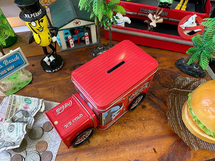 楽天市場】コカ・コーラ デリバリートラック ブリキ缶バンク 