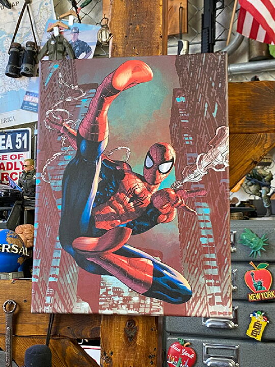 楽天市場】マーベルコミック スパイダーマン キャンバスアート 