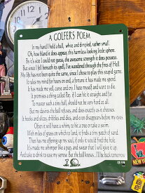 ゴルファーのポエム　ミニジョーク看板　アメリカン雑貨　アメリカ雑貨　グッズ