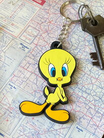 トゥイーティー　ラバーキーホルダー　（スタンディング）　アメリカン雑貨　アメリカ雑貨　グッズ