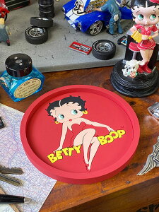 ベティ・ブープ ラバートレイ (レッド/ラウンド) アメリカン雑貨 アメリカ雑貨 グッズ トレー