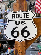 ルート66　ロードサイン型ブリキ看板　（U.S.ROUTE66）　アメリカン雑貨　アメリカ雑貨　グッズ
