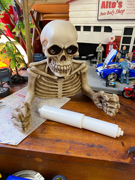 楽天市場】スカル トイレットペーパーホルダー アメリカン雑貨  