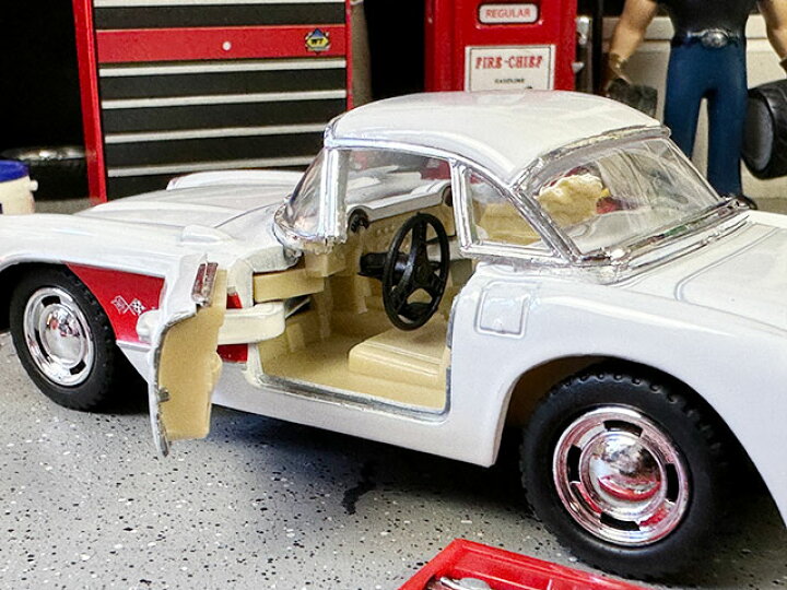 楽天市場】1957年 シボレー コルベット ダイキャストミニカー 1/34 