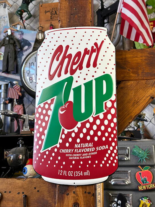 楽天市場】7UP セブンアップ エンボスティンサイン （チェリー7UP缶 