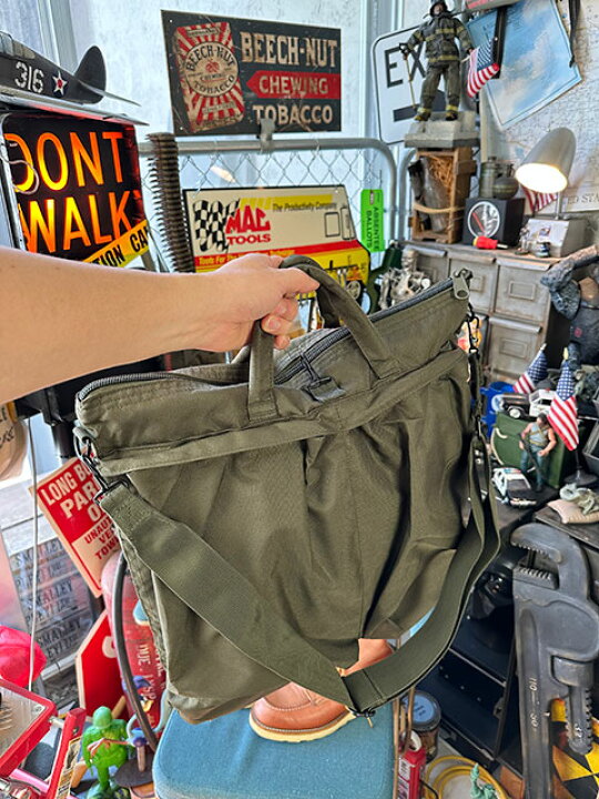 楽天市場】U.S.タイプ ヘルメットバッグ （オリーブ） ストラップ付き 