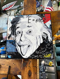 天才科学者アインシュタイン博士　ポップアートフレーム　（TYPE2/E=mc2）