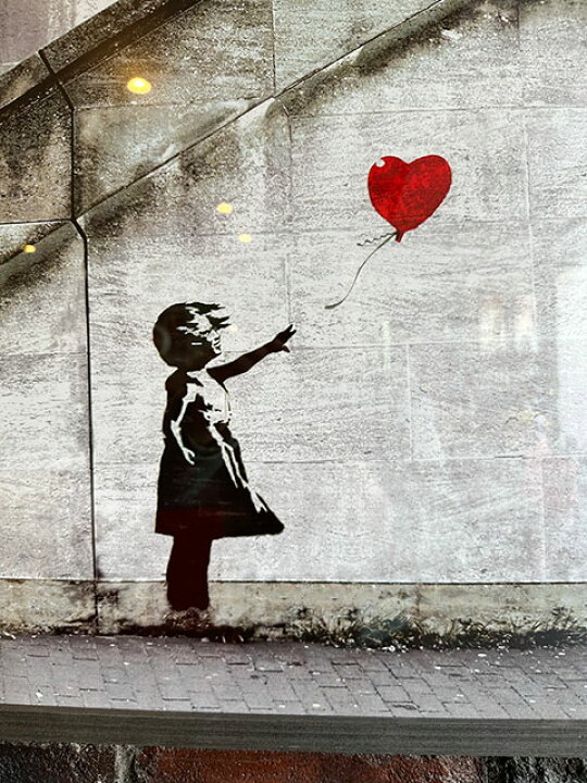 バンクシー Girl with Balloon WCP版 リプロダクション 額入り Banksy  
