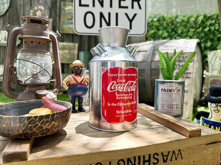 楽天市場】コカ・コーラ ミルク缶オブジェ （ガルバナイズド 
