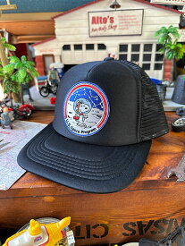 アストロノーツ　スヌーピー　メッシュキャップ　（U.S. SPACE PROGRAM）　帽子色＝ブラック　宇宙飛行士