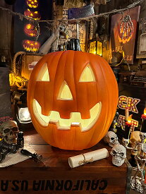 【即納】【在庫あり】パンプキンランタン　ラウンド　45.5cm　（XLサイズ）　ハロウィン　ジャック・オ・ランタン　カボチャ　オバケ　アメリカン雑貨　アメリカ雑貨　グッズ
