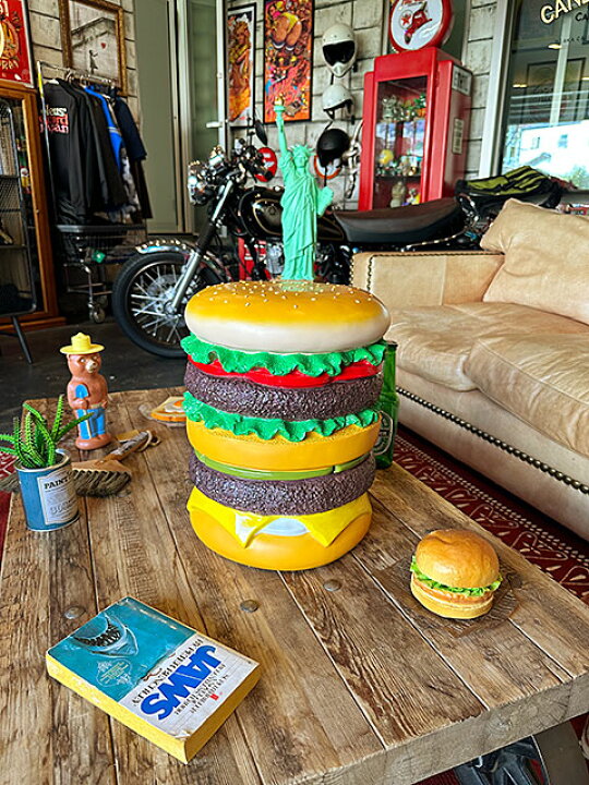 楽天市場】ハンバーガー スツール イースね アメリカン雑貨 アメリカ 