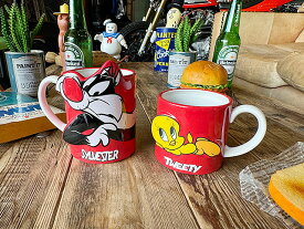 トゥイーティー　＆　シルベスター　ペアマグ　2個セット　ルーニーテューンズ　アメリカン雑貨　アメリカ雑貨　グッズ