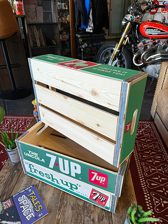 楽天市場】7UP セブンアップ ウッドクレート ソーダ木箱 （ライト 