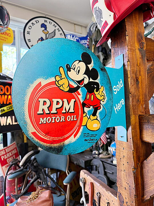 楽天市場】RPMオイル クラシックミッキー サイド看板 両面プリント 