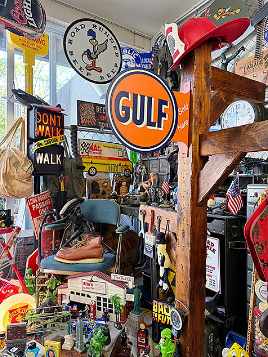 楽天市場】ガルフ サイド看板 両面プリント フランジメタルサイン GULF 