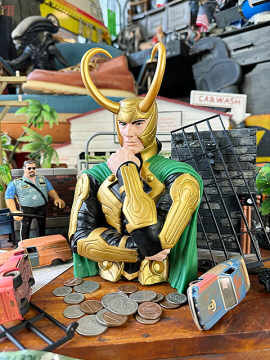 楽天市場】マーベル ロキ バストバンク 貯金箱 アベンジャーズ 