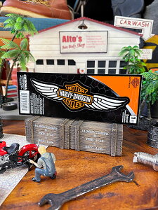 ハーレーダビッドソン オフィシャルステッカー デカール (B&Sウイングロゴ) アメリカン雑貨 アメリカ雑貨 グッズ HARLEY DAVIDSON おしゃれ かっこいい バイク バイカー ブラ