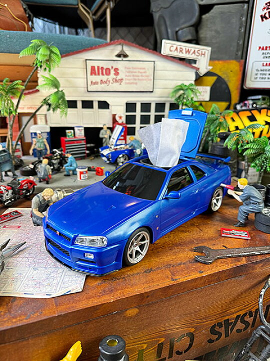 楽天市場】日産 スカイライン GT-R BNR34 ウェットティッシュケース 
