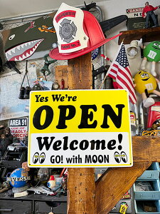 ムーンアイズ オープン & クローズ サインプレート 看板 MOONEYES アメリカン雑貨 アメリカ雑貨 インテリアグッズ 店舗装飾 店内装飾 ショップディスプレイ 什器 店舗看