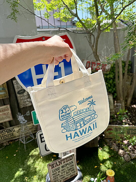 楽天市場】ハレイワ ミニトートバッグ （アイボリー  