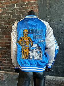 スターウォーズ R2-D2 & C-3PO スカジャン Lサイズのみの展開 ユニセックス オフィシャルライセンス アメリカン雑貨 アメリカ雑貨 グッズ アメカジ カジュアル おしゃれ かっこ