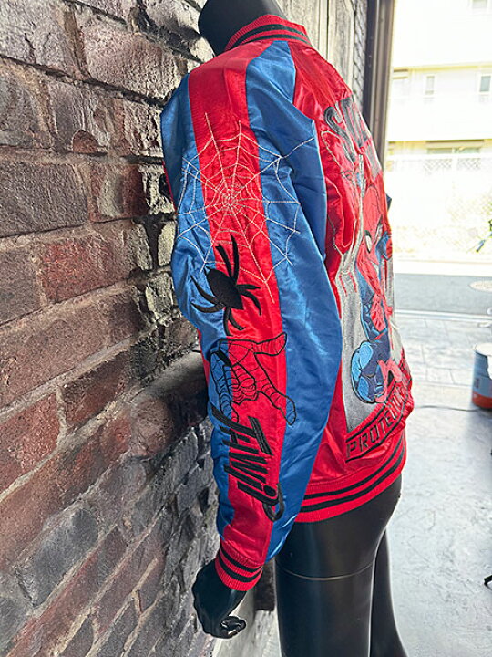 楽天市場】マーベル スパイダーマン スカジャン Lサイズのみの展開  