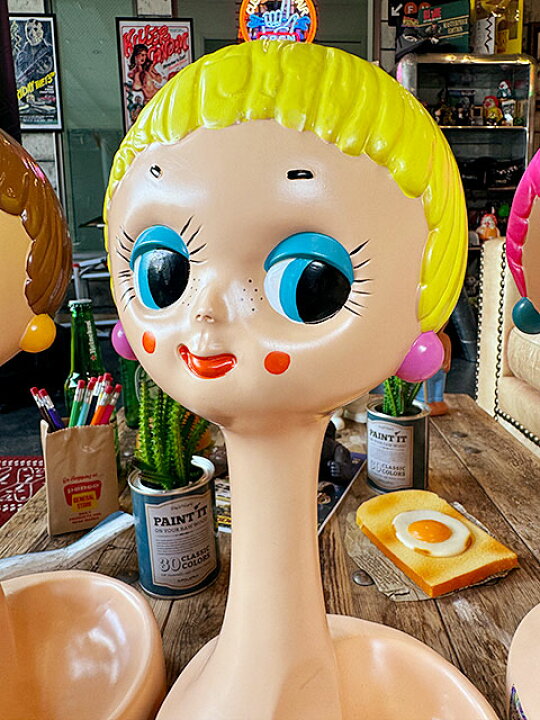 楽天市場】ヘッドマネキン ディスプレイ （3体セット） ツイッギー  