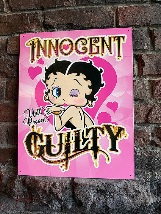 楽天市場】ベティ・ブープ ブリキ看板 （BOOP GUILTY） アメリカン雑貨 