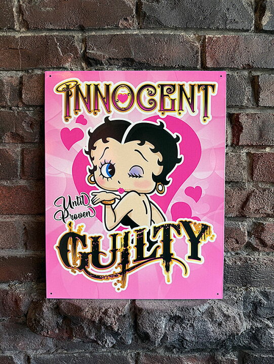 楽天市場】ベティ・ブープ ブリキ看板 （BOOP GUILTY） アメリカン雑貨 