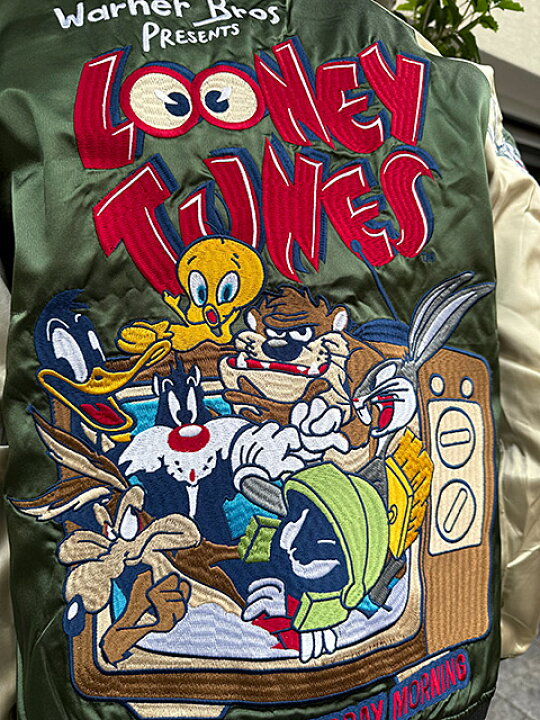 楽天市場】ルーニーテューンズ オールスター スカジャン Lサイズのみの  