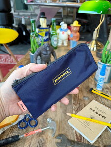 PENCO ペンコ フラットペンケース (ネイビー) 筆箱 メイクブラシ 収納 HIGHTIDE ハイタイド アメリカン雑貨 アメリカ雑貨 グッズ おしゃれステーショナリー おしゃれ文房具