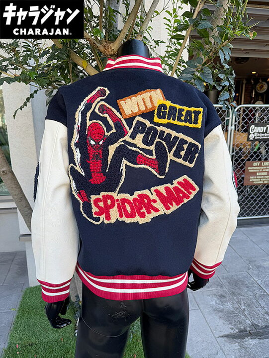 楽天市場】スパイダーマン スタジャン Lサイズのみの展開 ユニセックス 