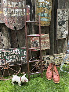 アンティーク ディスプレイ用 ラダー 98cm (5ステップ) アメリカン雑貨 アメリカ雑貨 アンティーク風 ヴィンテージ風 ビンテージ風 レトロ ノスタルジック グッズ おし