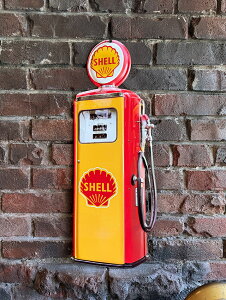 シェル ガスポンプ型 エンボス ティンサイン ブリキ看板 アメリカン雑貨 アメリカ雑貨 グッズ おしゃれ かっこいい ガレージ雑貨 ガレージング雑貨 ショップインテリア