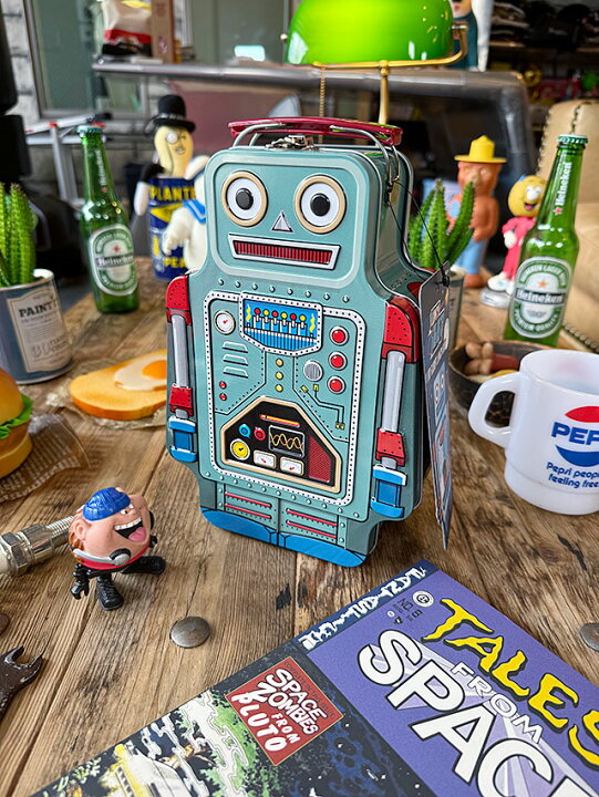 楽天市場】SUCK UK ブリキロボット ランチボックス アメリカン雑貨 アメリカン 雑貨 ブリキ 撮影小物 インテリア 送料込み 手渡しok送料分1000円引き