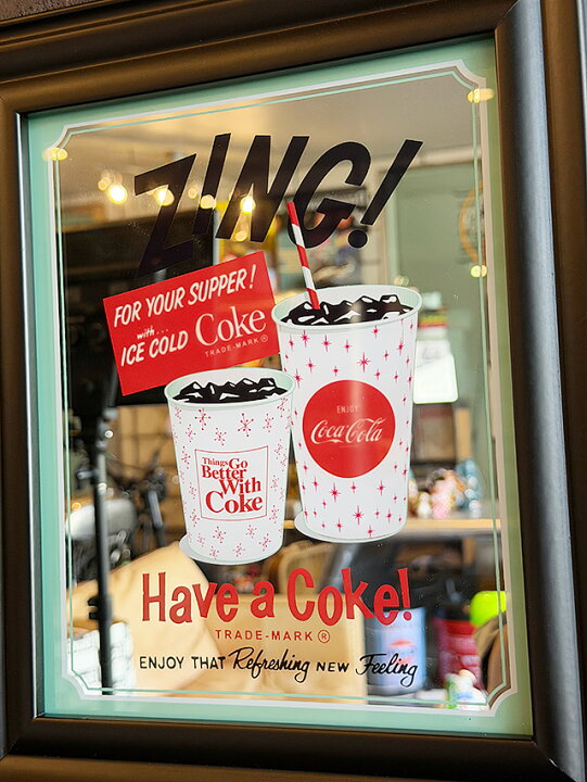 楽天市場】コカ・コーラ ヴィンテージミラーサイン （ZING 
