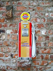 ガスポンプ型 ブリキ看板 (シボレー) アメリカン雑貨 アメリカ雑貨 グッズ