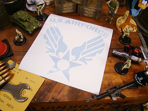 ステンシルシート Lサイズ (U.S.エアフォース) アメリカン雑貨 アメリカ雑貨 ミリタリーグッズ ミリタリー雑貨 サバイバルゲーム サバゲー おしゃれ かっこいい ショップイ