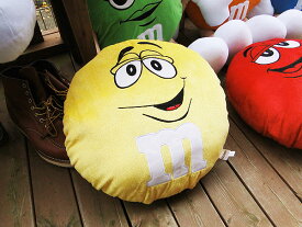 m&m's　クッション　イエロー　アメリカン雑貨　アメリカ雑貨　グッズ