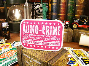 �A�����J���@�A�h�o�^�C�W���O�@�X�e�b�J�[�@L�T�C�Y�@�iNo.12/AUDIO-CRIME�j�@�A�����J���G�݁@�A�����J�G�݁@�O�b�Y
