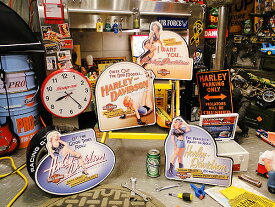 ハーレーダビッドソン　ピンナップガール　サインボード　4枚セット　看板　アメリカン雑貨　アメリカ雑貨　グッズ HARLEY　DAVIDSON　おしゃれ　かっこいい　バイク　バイカー　ブランド　ガレージ