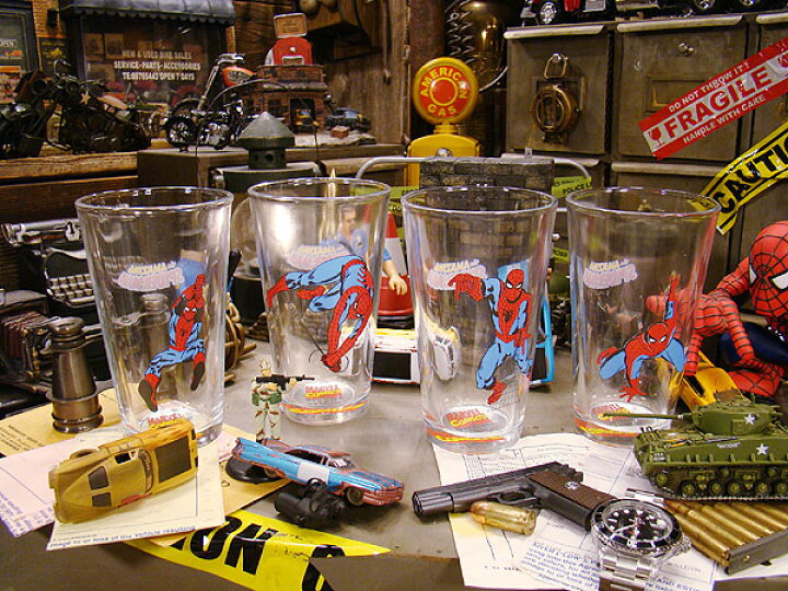 楽天市場】スパイダーマン タンブラー 4本セット アメリカン雑貨 