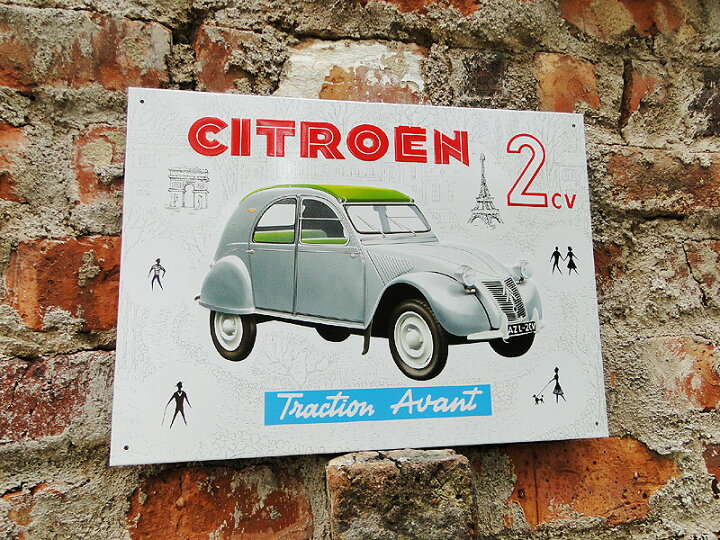 楽天市場】シトロエン 2CV ブリキ看板 アメリカン雑貨 アメリカ雑貨 