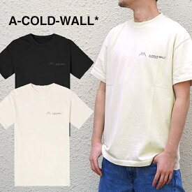 A-COLD-WALL ア コールド ウォール Tシャツ ACW TEE LOGO CREWNECK T-SHIRT リフレクタープリント (全2色) 【ACW-MTS001WHL】